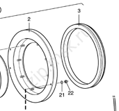 Прокладка стекла люка Стиральная машина Электролюкс W4400H W4600H