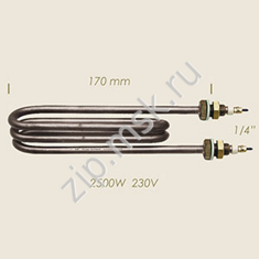 ТЭН , нагревательный элемент на фланец , для воды 230V  2500W