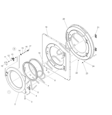 Уплотнение манжета загрузочного люка стиральная машина Electrolux W4180H W5180H W4240H W5240H W4300H W5300H